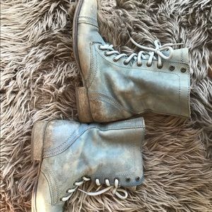 Steve Madden Light Blue combat boots